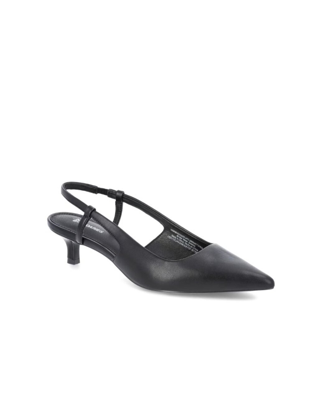 No Boundaries Faux Leather Slingback Kitten Heels